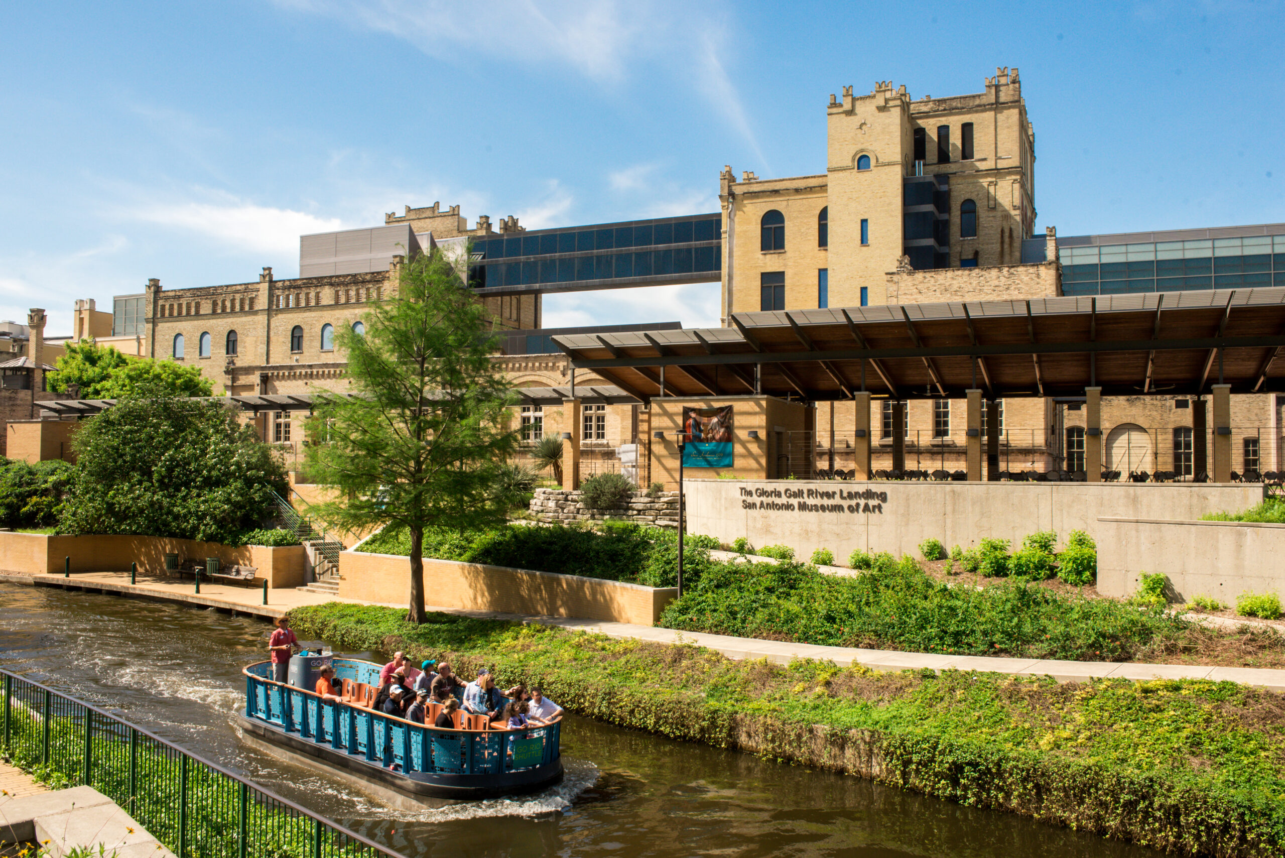 The San Antonio Museum of Art is located on the Museum Reach section of San Antonio's River Walk. 