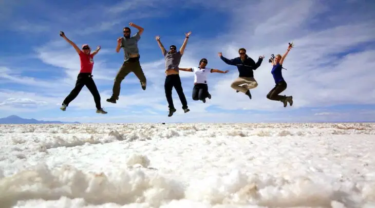Jump photo at the Salt Flats